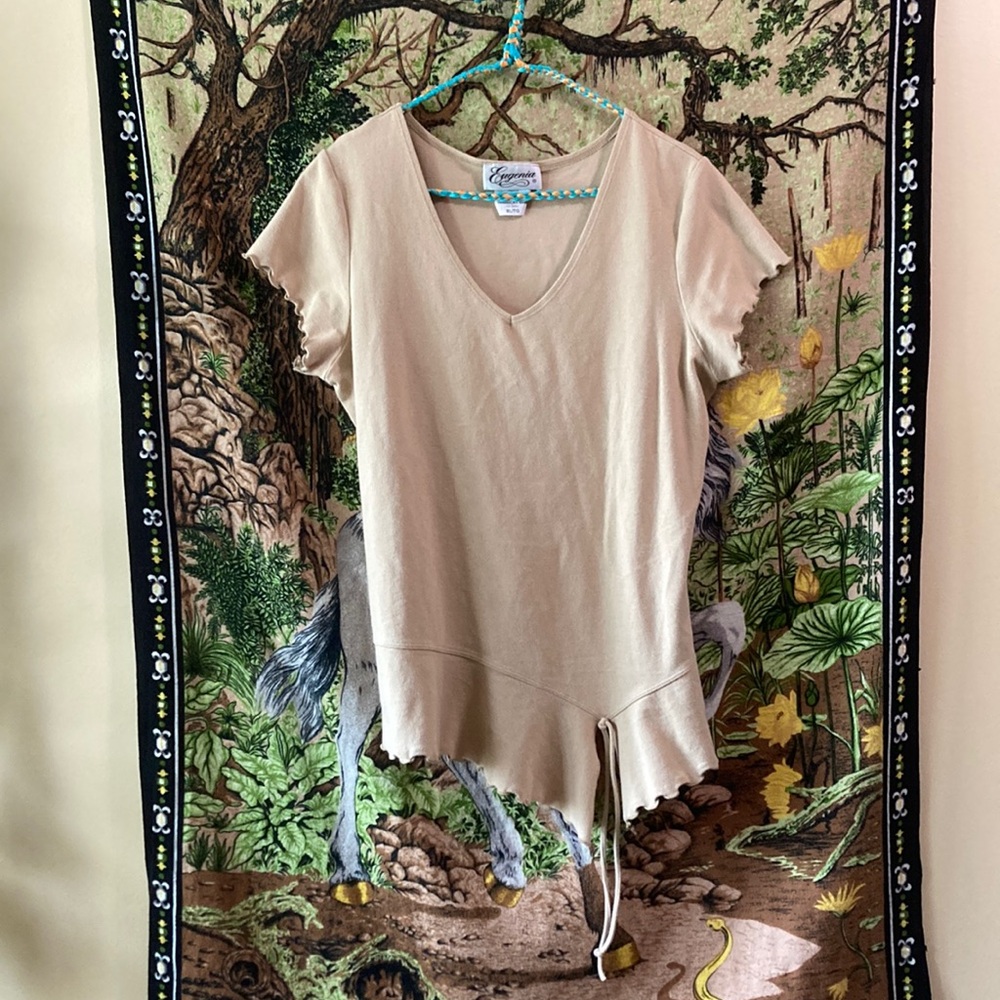 Eugenia y2k ballet lettuce nude shirt